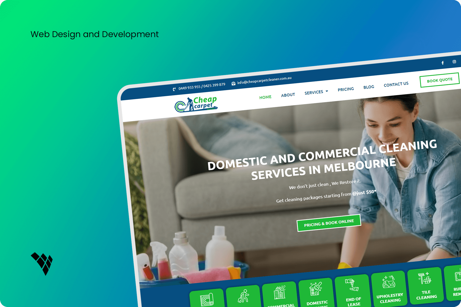 web design and development - cheapcarpetcleaner