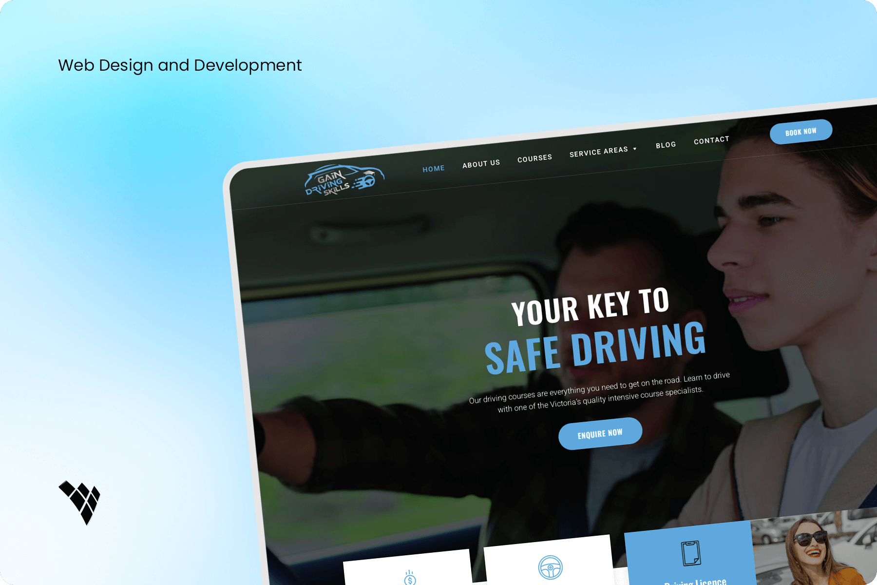 web design and development - gain driving skills