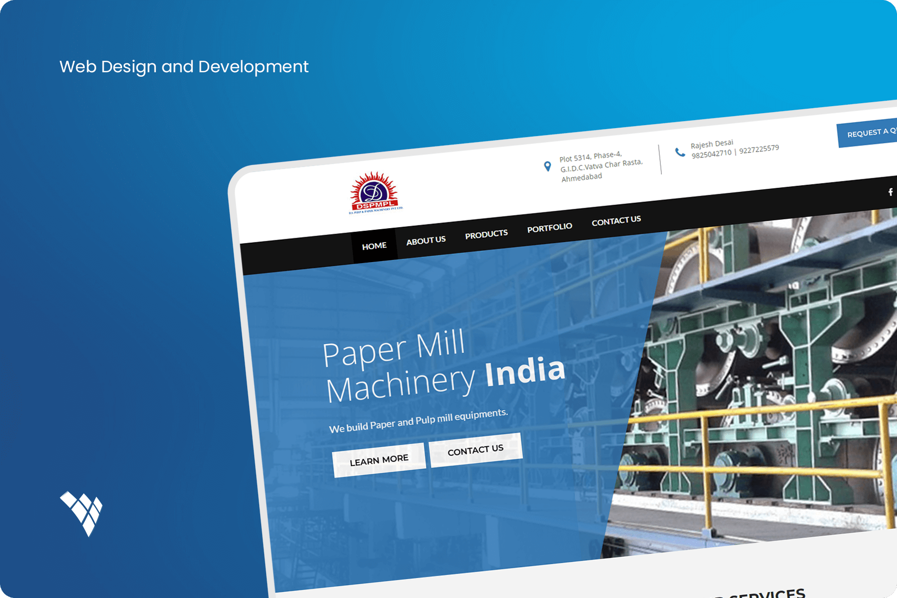 web design and development - paper mill india