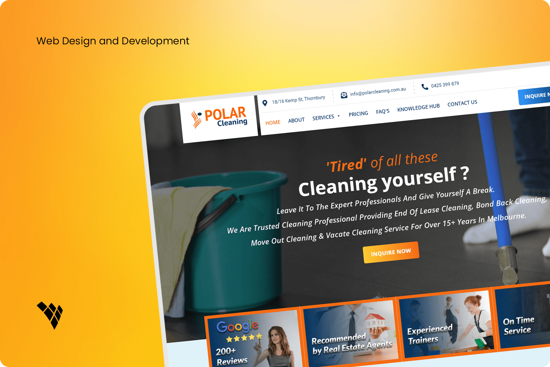 web design and development - polar cleaning